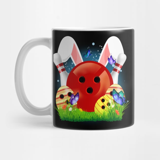 Bowling Easter Bunny Egg, Funny Easter Day by artbyhintze